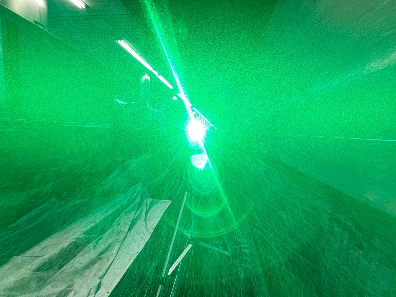 夜間タイル工事!